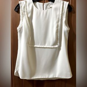Ted Baker White Blouse with rose gold back zipper